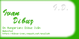 ivan dibuz business card